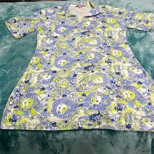 Barbara Gerwit vintage short sleeve dress with lion print